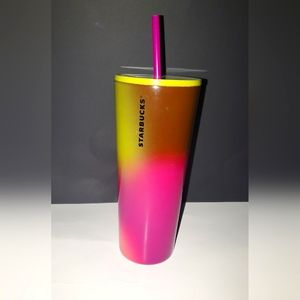 Starbucks Venti 24oz Pink, Magenta, Brown, & Green Tumbler